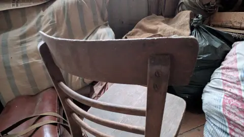 Old children wooden chair, фото 5