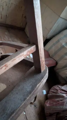 Old children wooden chair, фото 11
