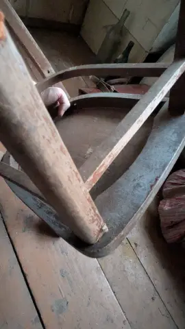 Old children wooden chair, фото 10