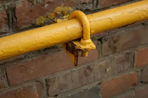 Brick Wall  With Yellow Gas Tube, фото 10